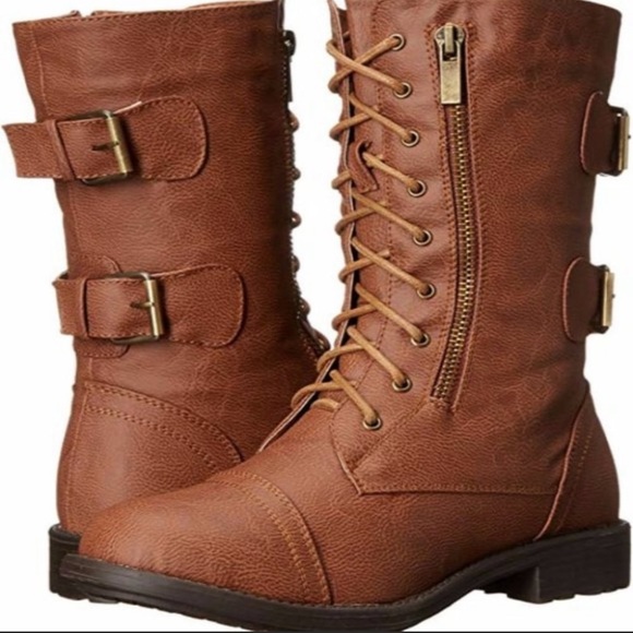 🍂🍂 Women's Lace up Mid Calf Combat - Picture 3 of 3